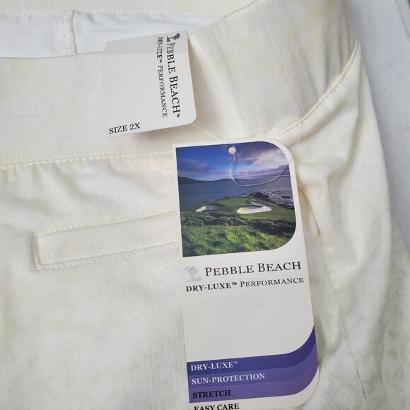 Pebble Beach Dry Luxe Golf  Tennis Skirt 2X White Blue Ombre Sun Protection - Picture 7 of 9